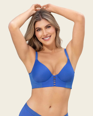 Brasier triangular de realce alto y buen cubrimiento Memory Bustier#color_521-azul-medio