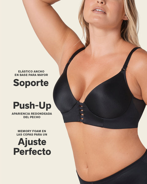Brasier triangular de realce alto y buen cubrimiento Memory Bustier#color_700-negro