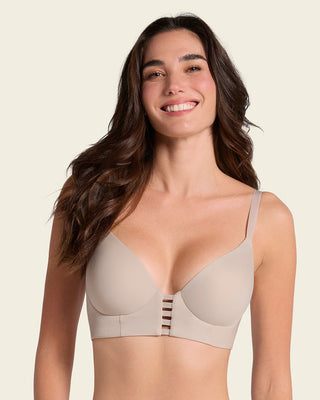 Brasier triangular de realce alto y buen cubrimiento Memory Bustier#color_802-cafe-claro