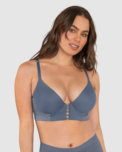 Brasier triangular de realce alto y buen cubrimiento Memory Bustier#color_838-azul