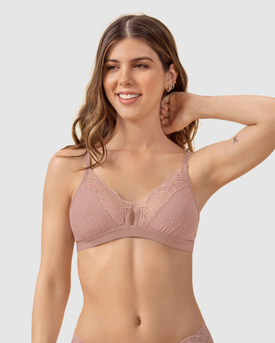 Bralette triangular en encaje y tul con detalle de ojal en escote#color_a22-rosa