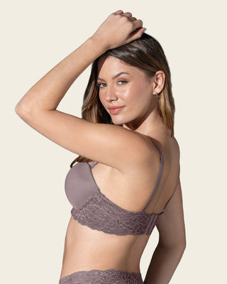 Brasier triple realce efecto 3D escote profundo#color_868-taupe