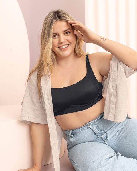 Brasier sin arco ultracómodo de alto soporte y cubrimiento Everyday Bra#color_700-negro