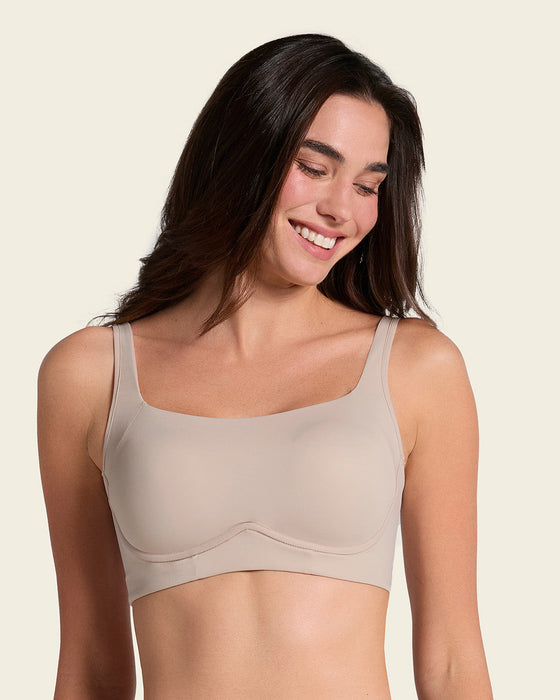 Brasier sin arco ultracómodo de alto soporte y cubrimiento Everyday Bra#color_802-cafe-claro