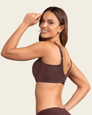 Bloomer brasilera invisible ultraplano sin elásticos y de pocas costuras#color_c56-cocoa