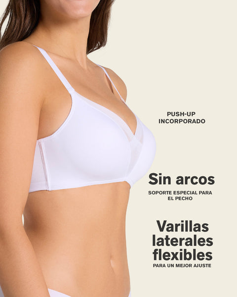 Brasier sin arco de realce alto incorporado Magical Bra#color_000-blanco