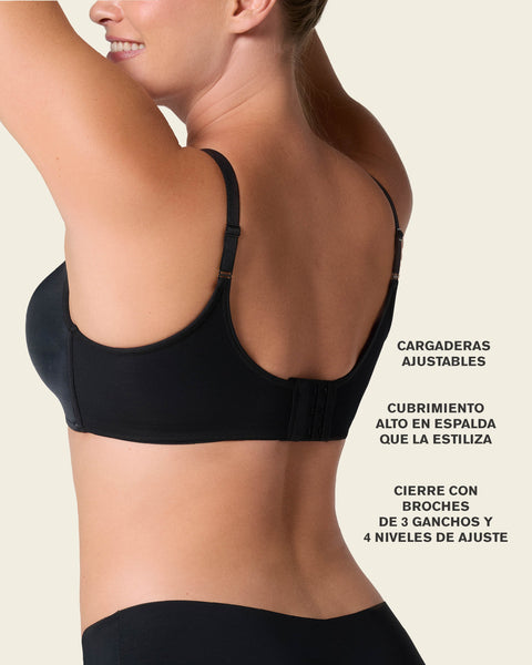 Brasier sin arco de realce alto incorporado Magical Bra#color_700-negro