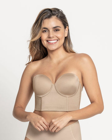 Brasier tipo bustier ideal como strapless#color_802-cafe-claro