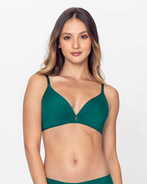 Brasier cómodo sin arco ni realce Essential Day Bra#color_666-verde