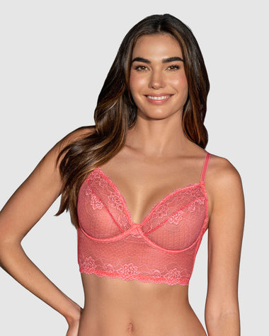 Bustier Siempre Sexy en encaje elástico#color_211-salmon