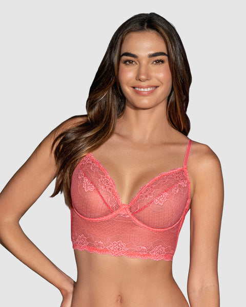 Bustier Siempre Sexy en encaje elástico#color_211-salmon