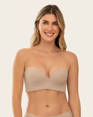 Brasier strapless Antigravedad - Máximo soporte - No se cae#color_802-cafe-claro