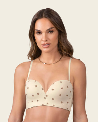 Brasier strapless Antigravedad - Máximo soporte - No se cae#color_c01-estampado-puntos