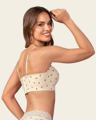 Brasier strapless Antigravedad - Máximo soporte - No se cae#color_c01-estampado-puntos