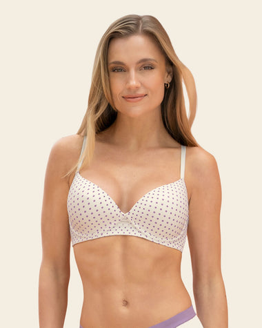 Brasier con arco Natural Look#color_b77-estampado-puntos-lila