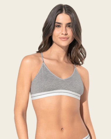 Top en algodón jaspe con cargaderas graduables#color_288-gris-jaspe