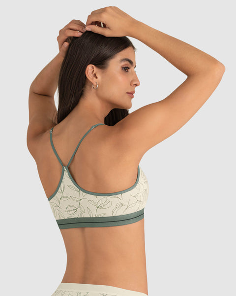 Top en algodón ultracómodo con cargaderas graduables#color_b95-fondo-marfil-estampado