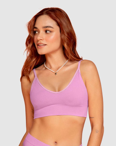 Top en tecnología seamless con textura acanalada Natural Comfort#color_359-rosado