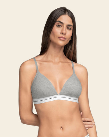 Brasier triangular en algodón jaspe liviano y cómodo#color_288-gris-jaspe