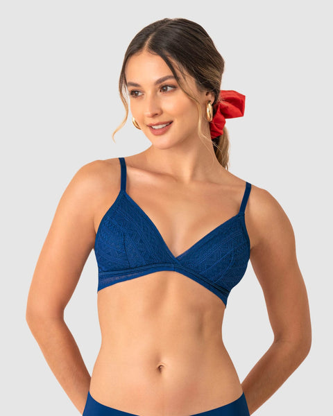 Bralette en encaje de textura ultrasuave#color_596-azul-oscuro