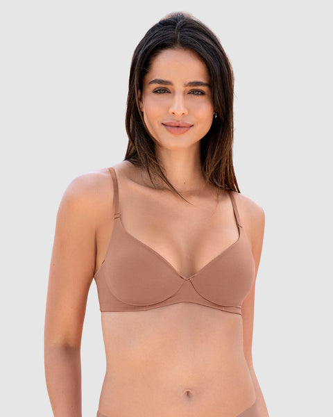 Brasier ultraligero y suave con copas en doble capa de tela#color_640-cafe-medio