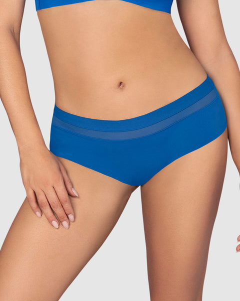 Bloomer cachetero con franja transparente decorativa#color_584-azul-rey