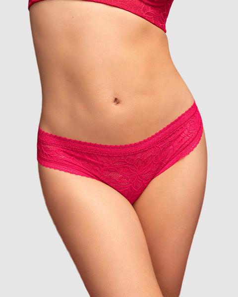 Bloomer brasilera en encaje floral#color_136-rojo