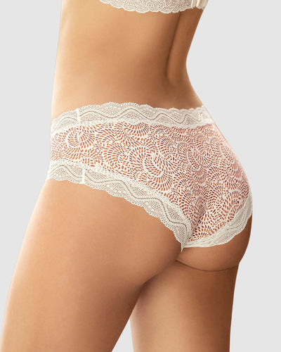 Bloomer hípster tiro medio en tela lisa y encaje#color_b77-estampado-hojas-terracota