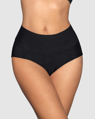 Bloomer hípster tiro alto de control fuerte de abdomen#color_700-negro