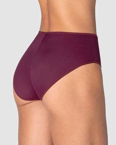Bloomer clásico alto en pierna con control moderado en el abdomen#color_466-vino