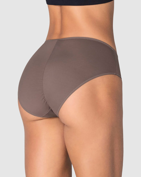Bloomer clásico alto en pierna con control moderado en el abdomen#color_868-taupe