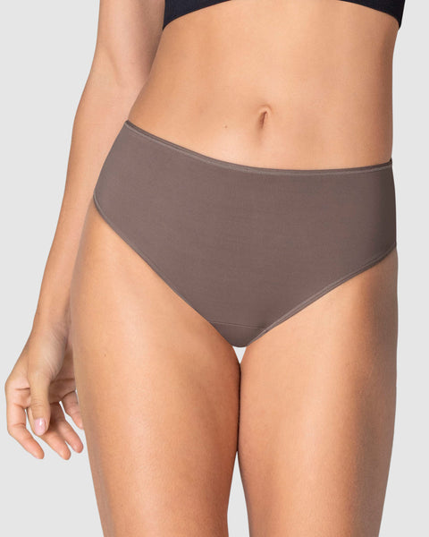 Bloomer clásico alto en pierna con control moderado en el abdomen#color_868-taupe