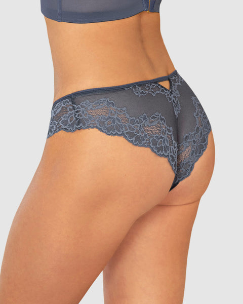 Bloomer cachetero en encaje y tul increíblemente sexy#color_554-azul-medio