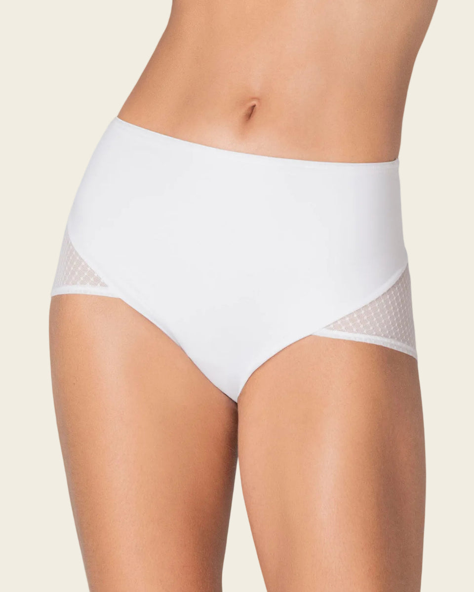 Bloomer clásico de control fuerte en abdomen, glúteos en tul