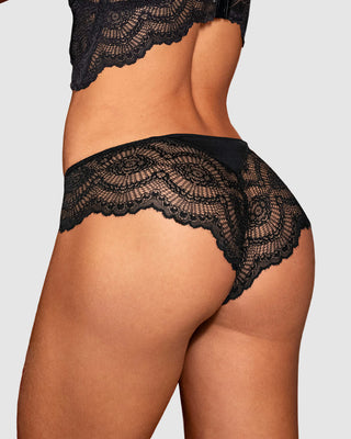 Bloomer cachetero, en tela lisa y encaje#color_700-negro