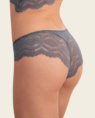 Bloomer cachetero, en tela lisa y encaje#color_721-gris-oscuro
