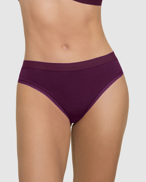 Bloomer brasilera Liso + Encaje#color_466-vino