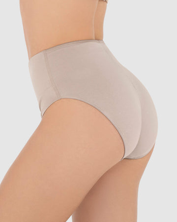 Bloomer hípster en algodón, control moderado#color_802-cafe-claro