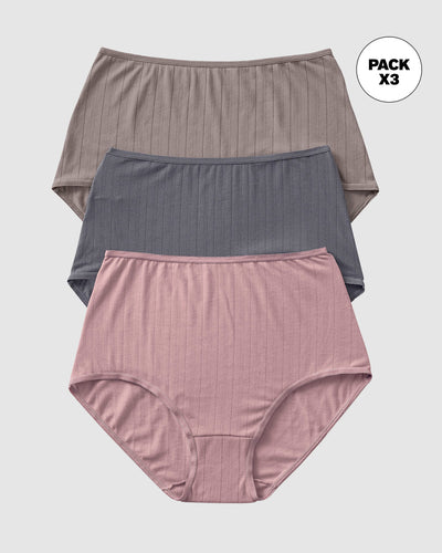 Paquete x 3 bloomers Clásicos con Excelente Cubrimiento#color_s26-palo-de-rosa-gris-claro-gris-oscuro
