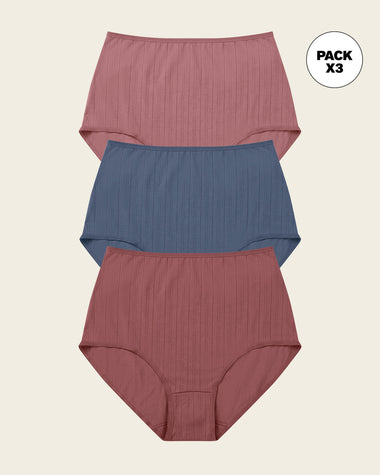 Paquete x 3 bloomers clásicos con excelente cubrimiento#color_s29-azul-rosa-vino