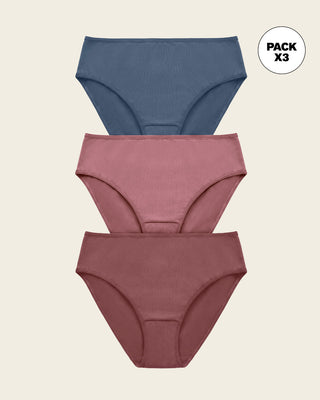 Paquete x 3 bloomers tipo bikini con buen cubrimiento#color_s15-azul-rosa-vino