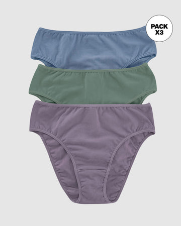 Paquete x 3 bloomers tipo tanga con buen cubrimiento#color_s31-lila-empolvado-verde-azul-empolvado