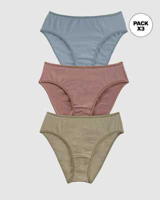 Paquete x 3 bloomers tipo bikini con buen cubrimiento#color_s35-azul-claro-cafe-medio-verde-medio
