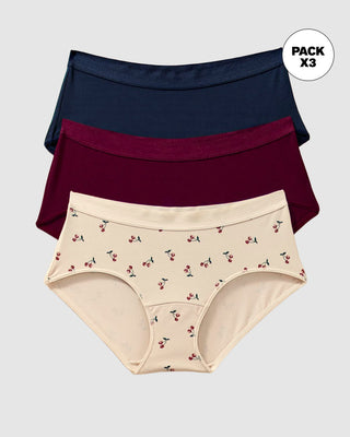 Paquete x 3 hípsters cómodos y suaves de buen cubrimiento#color_s11-vino-azul-oscuro-cerezas