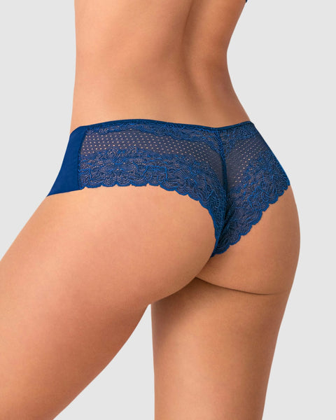 Paquete x 2 bloomers cacheteros descaderados con encaje#color_s48-azul-oscuro-estampado-puntos