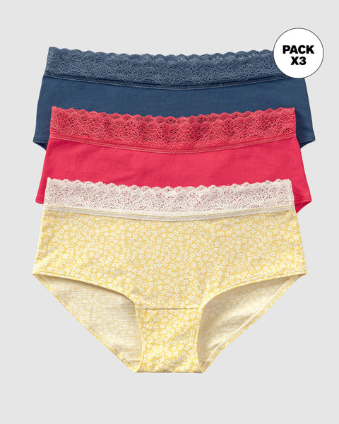 Paquete x3 bloomers estilo hípster total comodidad