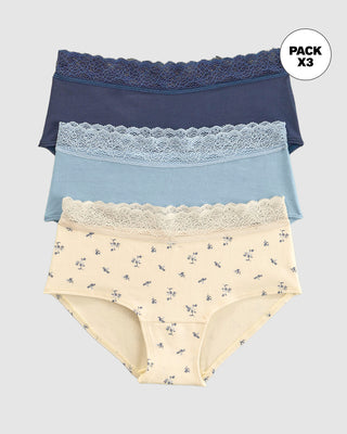 Paquete x3 bloomers estilo hípster total comodidad#color_s18-azul-claro-azul-grisaceo-estampado-floral