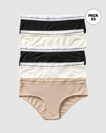 Paquete x 5 bloomers estilo hipster#color_s12-perla-negro-cafe-claro