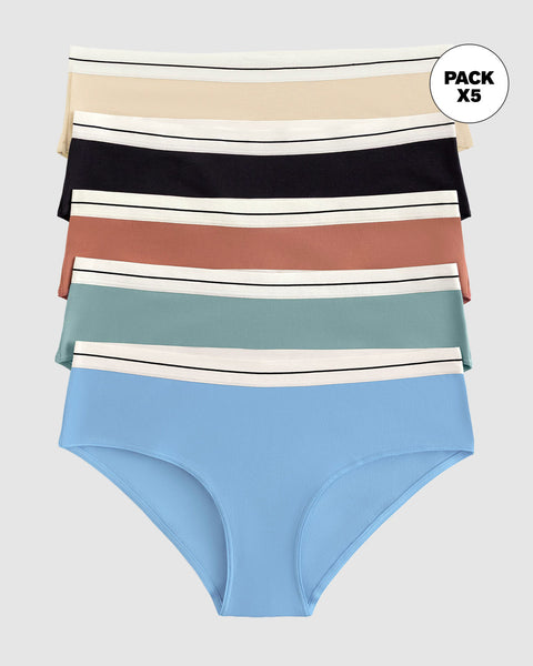 Paquete x 5 bloomers estilo hípster#color_s18-estampado-verde-azul-terracota