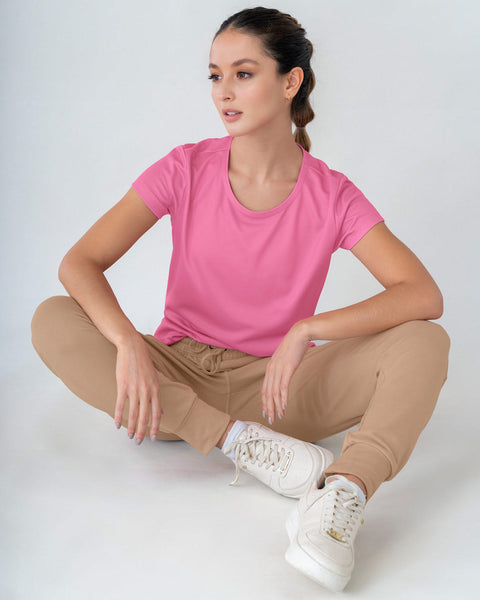 Blusa deportiva de secado rápido y silueta semiajustada#color_368-rosado-medio